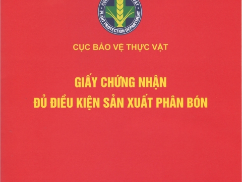 GIẤY CHỨNG NHẬN ĐỦ ĐIỀU KIỆN SX