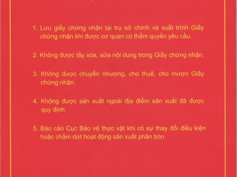 GIẤY CHỨNG NHẬN ĐỦ ĐIỀU KIỆN SX